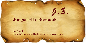 Jungwirth Benedek névjegykártya
