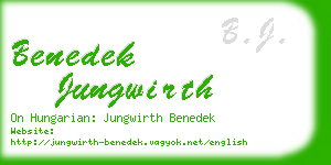 benedek jungwirth business card